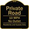 Signmission Designer Series-Private Road 10 Mph No Outlet Residents And Guests Only, 18" H, BG-1818-9772 A-DES-BG-1818-9772 - alternate 1